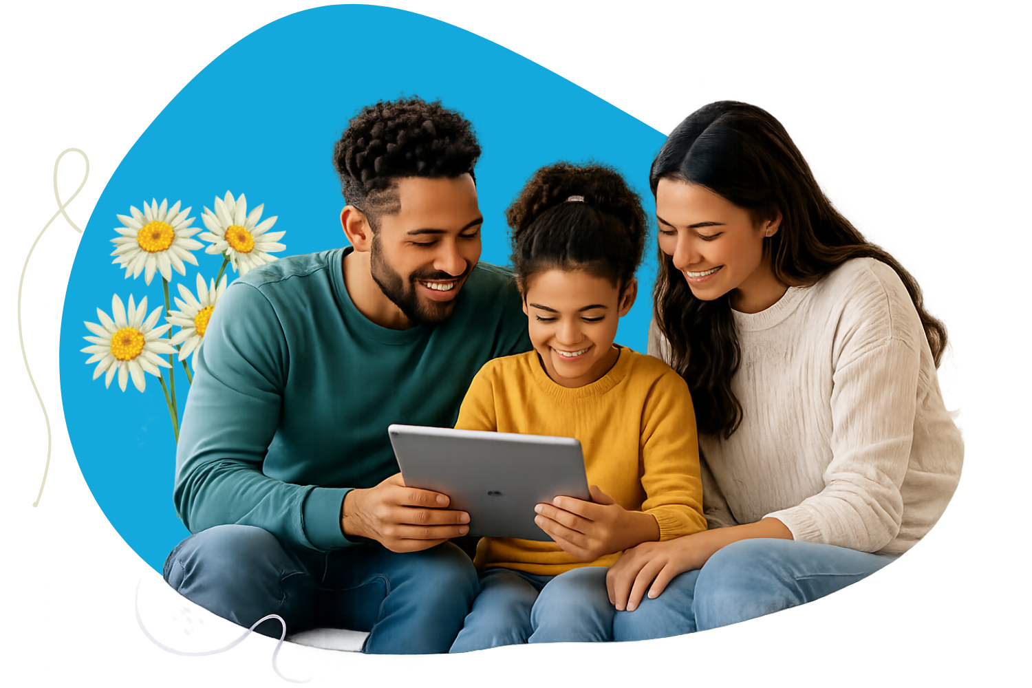 A family spending time together